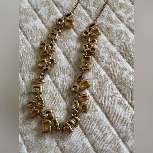 J. Crew Pastel Brulee Mixed Crystal Stone Petal Cluster Necklace - Picture 11 of 12